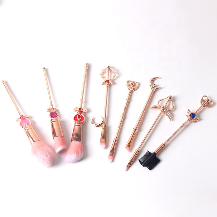 8Pcs Sailor Moon cute professional makeup brush set High Quality Cosmetic Makeup Brushes